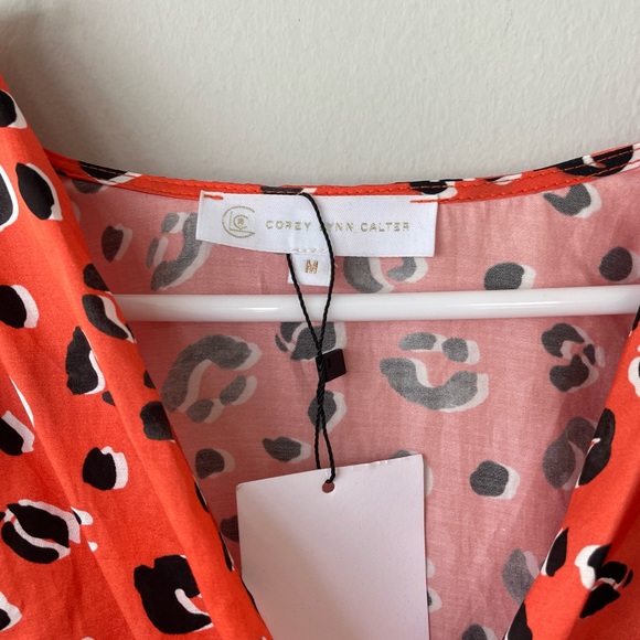 Anthropologie Leopard Peplum Blouse Top NWT - Picture 2 of 4